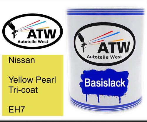 Nissan, Yellow Pearl Tricoat, EH7: 1L Lackdose, von ATW Autoteile West.